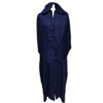 Malifawpc Ll1 Moroccan Navy Blue Cotton Malifa Wool Blend Long Sleeve Hooded Jubba Thobe Djellaba (5)