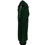 Malifgrnwpc N22 Moroccan Dark Green Cotton Malifa Wool Blend Long Sleeve Hooded Jubba Thobe Djellaba (8)