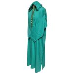 Maliftrqwpc P255 Moroccan Light Green Cotton Malifa Wool Blend Long Sleeve Hooded Jubba Thobe Djellaba (7)