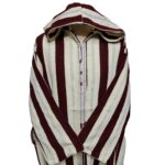 Marstrpe Cmwbgdwpc 005 Moroccan Cashmere Wool Blend Beige Maroon Striped Hooded Thobe Djellaba (3)