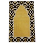 Matpad 009 Gold Mustard Beautiful Islamic High Quality Padded Prayer Mat With Matching Quran Cover Set 232503 (3)