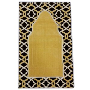 Matpad 009 Gold Mustard Beautiful Islamic High Quality Padded Prayer Mat With Matching Quran Cover Set 232503 (3)