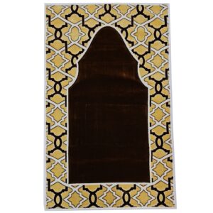 Matpad 011 Brown Beautiful Islamic High Quality Padded Prayer Mat With Matching Quran Cover Set 232917