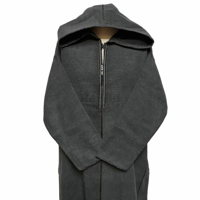 Mcamcshmrwl Grey033 Men Moroccan Thick Winter Cashmere Wool Hooded Long Sleeves Thobe Djelleba (36)