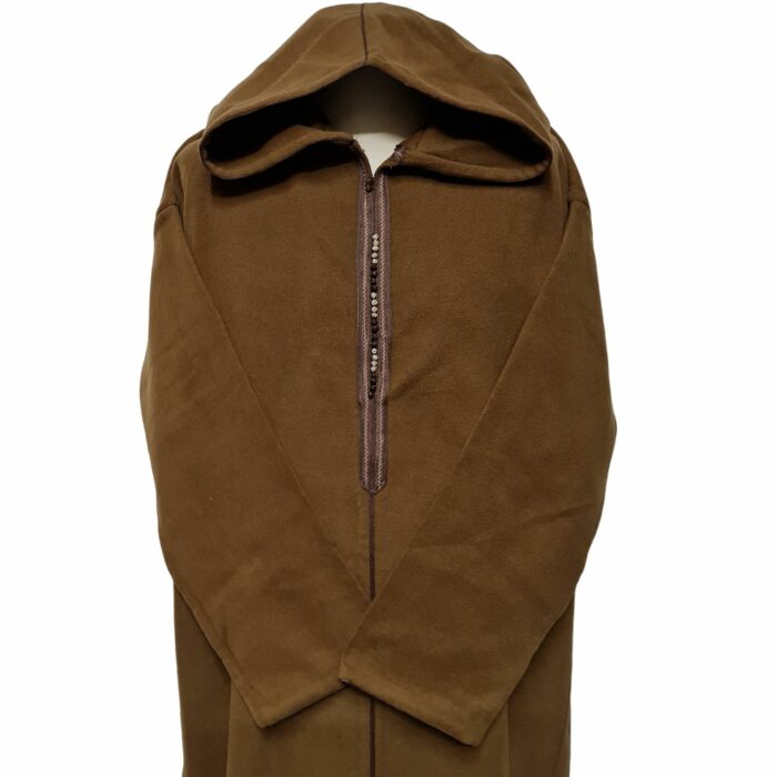 Mcashw E007 Brown Moroccan Thick Winter Cashmere Wool Hooded Long Sleeves Thobe Djelleba (23)