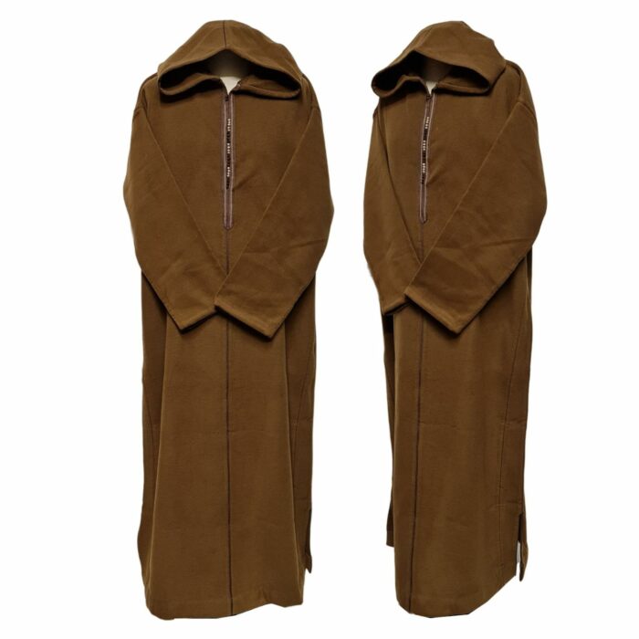 Mcashw E007 Brown Moroccan Thick Winter Cashmere Wool Hooded Long Sleeves Thobe Djelleba (29)