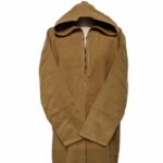 Mcashw E008 Beige Moroccan Thick Winter Cashmere Wool Hooded Long Sleeves Thobe Djelleba (40)