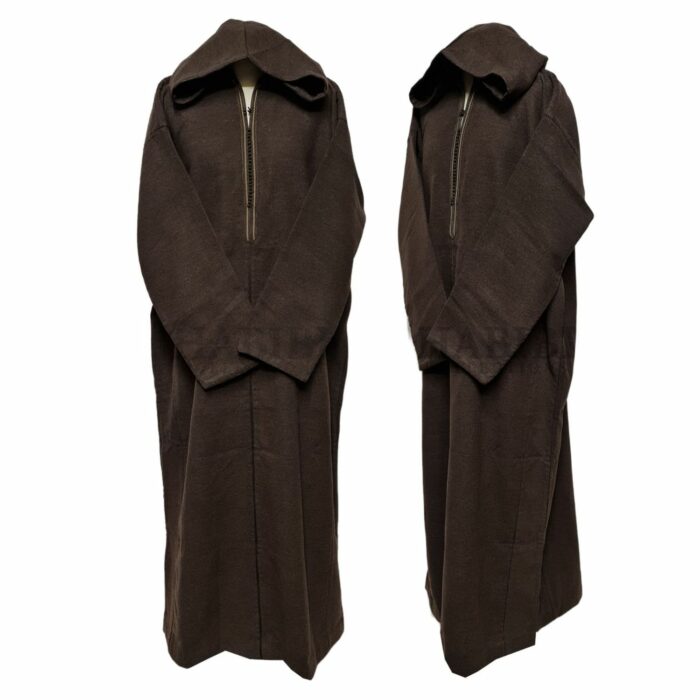 Mcashw E010 Brown Moroccan Thick Winter Cashmere Wool Hooded Long Sleeves Thobe Djelleba (23)