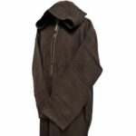 Mcashw E010 Brown Moroccan Thick Winter Cashmere Wool Hooded Long Sleeves Thobe Djelleba (24)