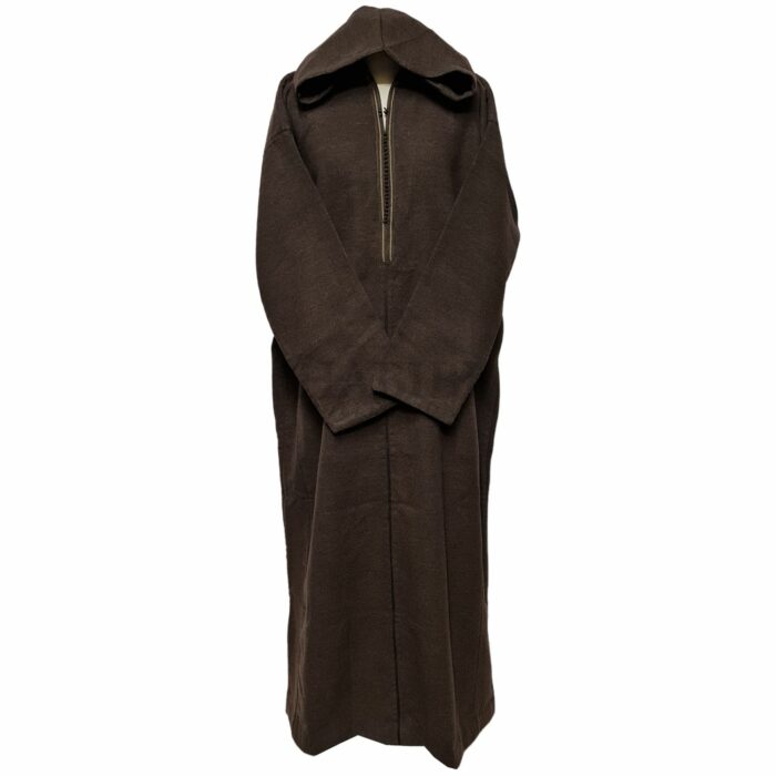 Mcashw E010 Brown Moroccan Thick Winter Cashmere Wool Hooded Long Sleeves Thobe Djelleba (31)