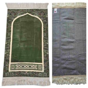 Minwalnew 24kb Haram Makki Green Multicoloured Prayer Mat Musalla Janamaz By Minwal Thick High Quality (2)