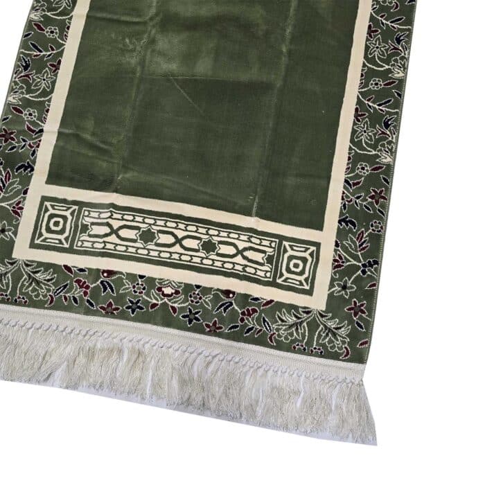 Minwalnew 24kb Haram Makki Green Multicoloured Prayer Mat Musalla Janamaz By Minwal Thick High Quality (7)