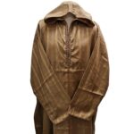 Cotton Men's Moroccan Hooded Long Sleeve Gold Thobe Jubba