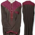 Moroccan Long Sleeve Maroon/Brown Thobe No Trousers