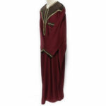 Moroccan Long Sleeve Maroon & Beige Thobe