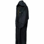 Moroccan Hooded Black/Gold Long Sleeve Thobe