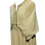 Moroccan Summer Gold 3-Quarter Sleeve Thobe