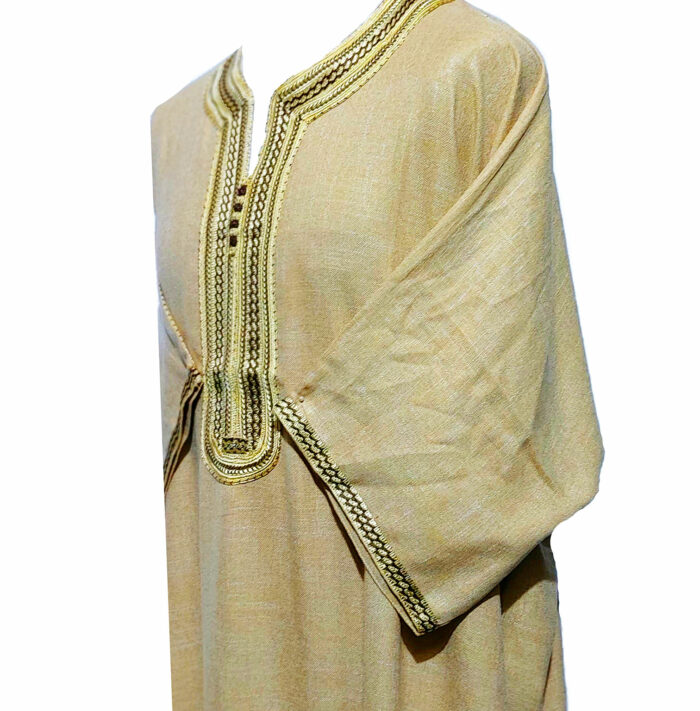 Moroccan Summer Gold 3-Quarter Sleeve Thobe