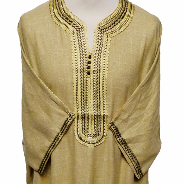 Moroccan Summer Gold 3-Quarter Sleeve Thobe