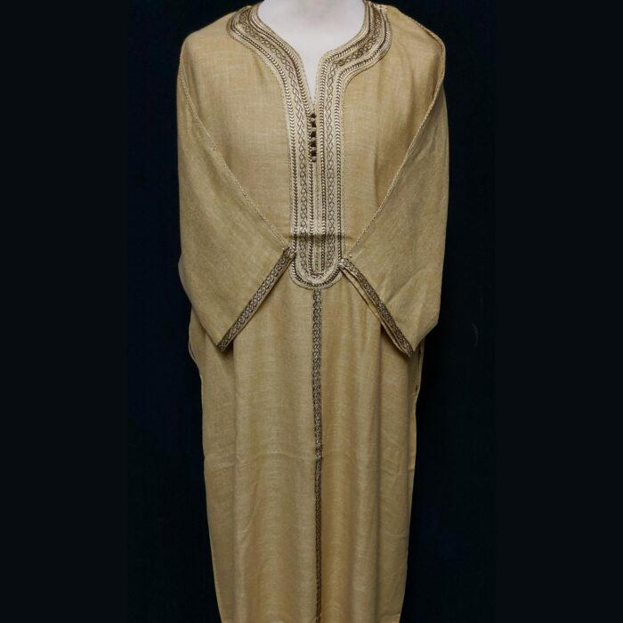 Moroccan Summer 3-Quarter Sleeve Gold Thobe