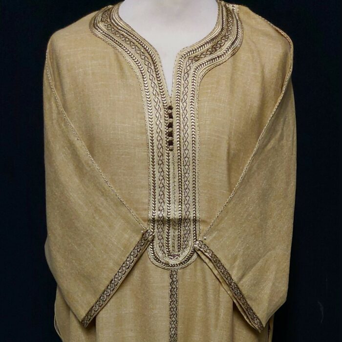 Moroccan Summer 3-Quarter Sleeve Gold Thobe