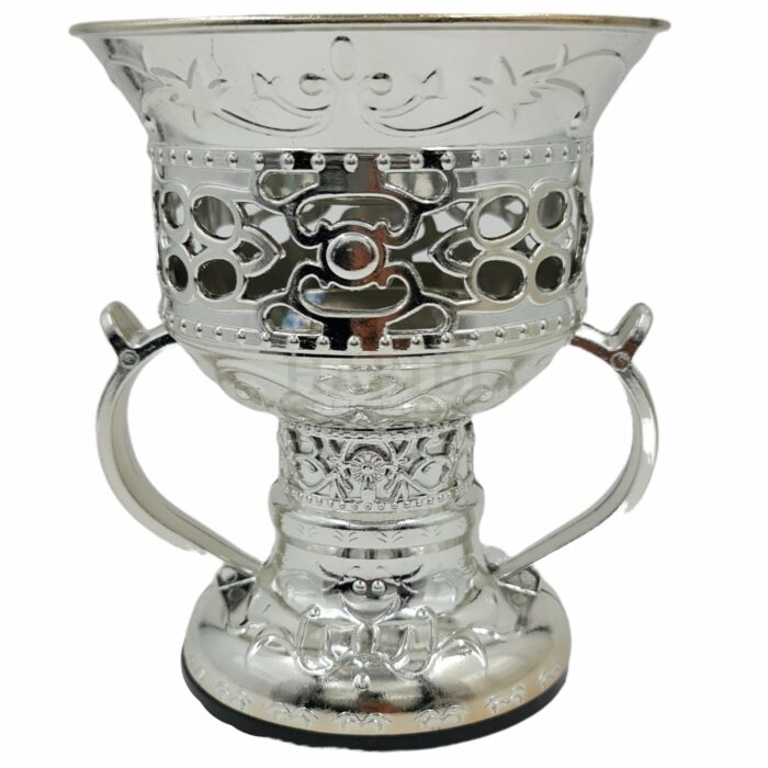 Mp 0748 Silver Silver Metal Incense Burner, Bakhoor Burner High Quality Magnetic Top0619 Mp 0748 Silver Silver Metal Incense Burner, Bakhoor Burner High Quality Magnetic Top50