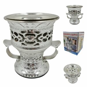 Mp 0754 Silver Silver Metal Incense Burner, Bakhoor Burner High Quality Magnetic Top 06 19t225743.307