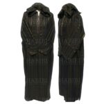 Mrcnhd Djlika03 Men's Moroccan 3 Quarter Sleeve Black Striped Jubba Thobe Djellaba