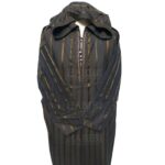 Mrcnhd Djlika03 Men's Moroccan 3 Quarter Sleeve Black Striped Jubba Thobe Djellaba (1)