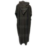 Mrcnhd Djlika03 Men's Moroccan 3 Quarter Sleeve Black Striped Jubba Thobe Djellaba (2)