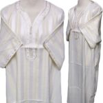 Moroccan Short Sleeve Off-White & Cream Thobe