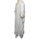 Mslvlika 001 Men's Moroccan 3 Quarter Sleeve Off White Striped Jubba Thobe 001lk (2)