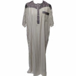 Moroccan Short Sleeve Beige Thobe by Al-Jabri