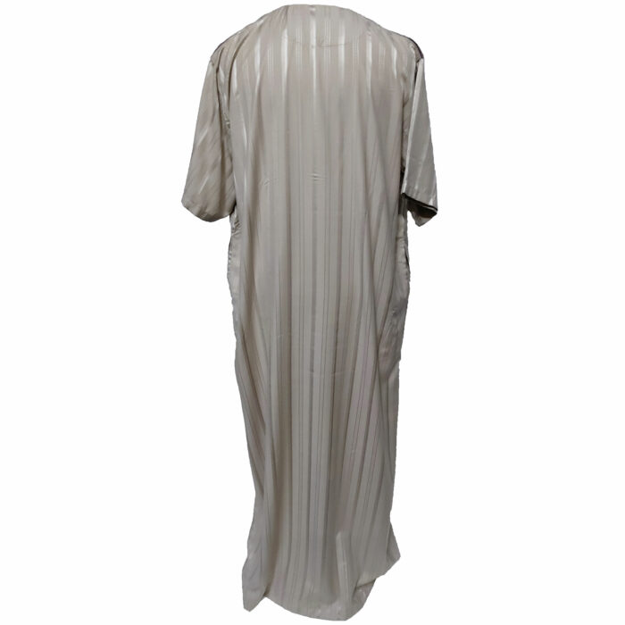 Moroccan Short Sleeve Beige Thobe by Al-Jabri