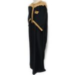 Moroccan Short Sleeve Beige/Black Thobe & Trousers Set