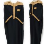 Moroccan Short Sleeve Beige/Black Thobe & Trousers Set
