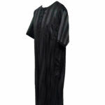 Moroccan Short Sleeve Black Thobe by Idrees
