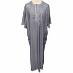Moroccan Short Sleeve Grey Thobe