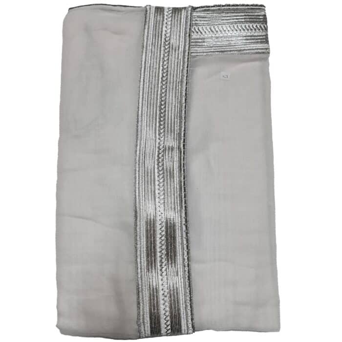 Men's Arabian Silver Border Bisht+gift Box Cloak Arab Dress Thobe Islam Robe Eid (1)