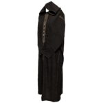 Men's Brown Striped Moroccan Long Sleeve Hooded Thick Cotton Blend Thobe Jubba Djellaba (1)
