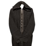 Men's Brown Striped Moroccan Long Sleeve Hooded Thick Cotton Blend Thobe Jubba Djellaba (3)