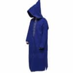 Men’s Cashmere Wool Blend Thick Royal Blue Moroccan Hooded Thobe Jubba Djellaba Adltsaed 0036 (4)