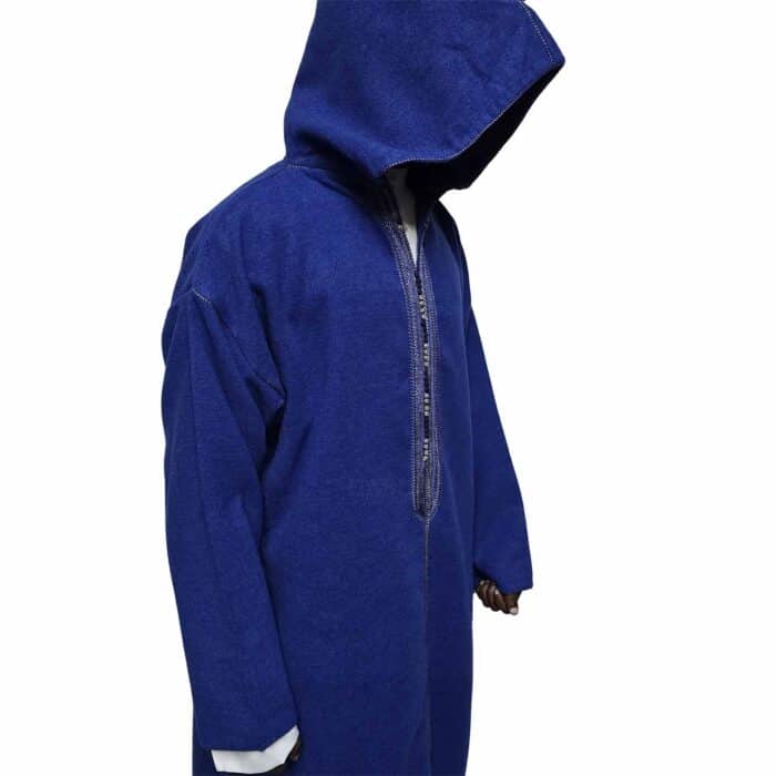 Men’s Cashmere Wool Blend Thick Royal Blue Moroccan Hooded Thobe Jubba Djellaba Adltsaed 0036 (6)