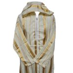 Men's Moroccan Gold Cream Long Sleeve Hooded Cotton Blend Thobe Jubba Djellaba (3)