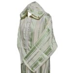 Men's Moroccan Green Cream Long Sleeve Hooded Cotton Blend Thobe Jubba Djellaba (5)