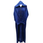 Men's Moroccan Rich Soft Cotton Blue Hooded Thobe Jubba Djellaba (2)
