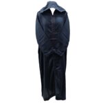 Men's Moroccan Rich Soft Cotton Navy Blue Hooded Thobe Jubba Djellaba