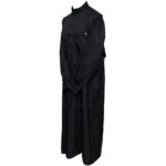 Men's Nusuki High Quality Thick Black Long Cuff Sleeve Thobe Jubba (4)