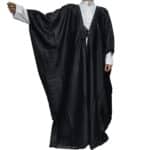 Men’s Royal Premium Arabian Bisht Long Sleeves Cloak Arab Dress Thobe Islam Robe Eid Blk (4)