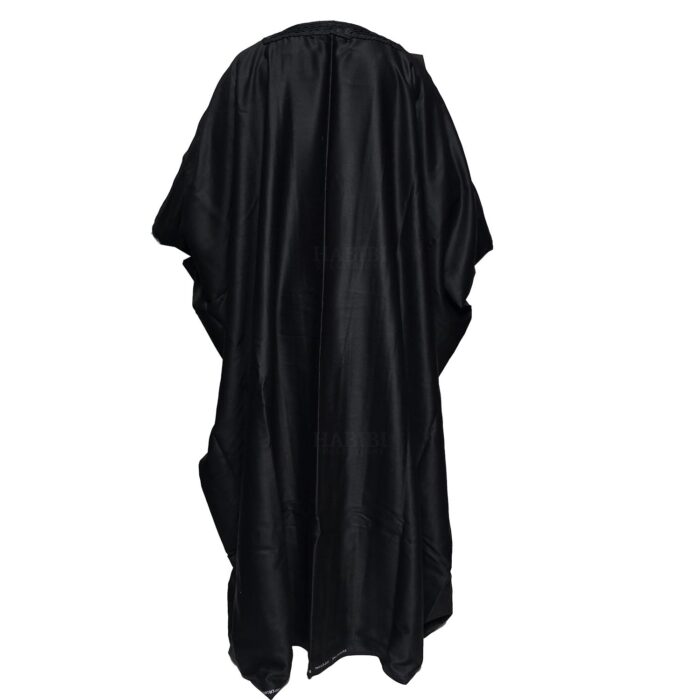 Men’s Royal Premium Arabian Bisht Long Sleeves Cloak Arab Dress Thobe Islam Robe Eid Blk (9)
